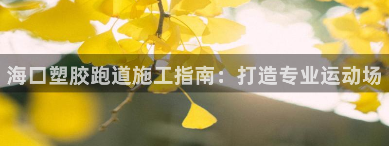尊龙-人生就是博!：海口塑胶跑道施工指南：打造专业运动场